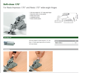 Grass 924.200.46.1115 Nexis G-Force Shock Absorber for 170 Degree Hinges - Picture 1 of 4