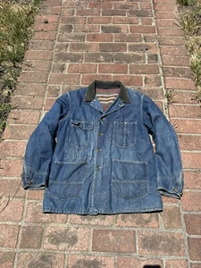 Vintage 50er 60er Powerhouse Decke gefüttert Denim Arbeit Chore Jacke XL Gr. 48 - Bild 1 von 10