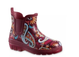Neu mit Etikett Vera Bradley powered by totes Carson wasserdichte Regenstiefel burgunderrot Größe 7 - Bild 1 von 5
