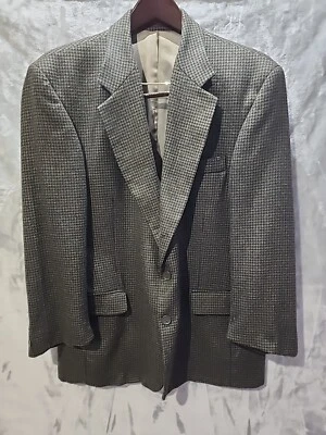 Gianfranco Ruffini Jacket Blazer Mens 44-46R Brown Tweed 100% Lambswool Preppy  - Image 1 of 4
