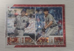 2023 Topps Update Michael Papierski Cody Sedlock RC RED FOIL #152/199 TIGERS