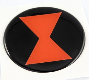 Black Widow flag Round domed decal emblem Car sticker 2.44" - Foto 1 di 2