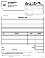 Automotive Work Order Invoice Form 2 Part Carbonless 8.5 x 11 TMG147
