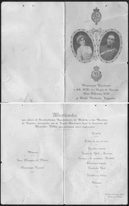 Año 1925. Tarjeta Ayuntamiento Madrid Homenaje Alfonso XII y Victoria Eugenia.  - Foto 1 di 1