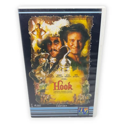 Hook VHS Video Kassette Robin Williams Fantasy United Dustin Hoffman Peter Pan - Bild 1 von 4