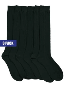Cookie's "Checker Cable" 3-Pack Knee-Hi Dress Socks (Sizes 5 - 11) - hunter gree - Picture 1 of 2
