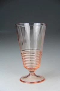 Vintage Federal Glass 145R Pink Footed Iced Tea Glass - Picture 1 of 10