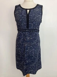 Abito senza maniche senza maniche Debenhams Collection Debenhams blu misto lino lunghezza ad A taglia 18 - Foto 1 di 8