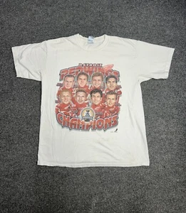 Vintage Detroit Red Wings 2002 Stanley Cup Champions Caricature NHL Player Tee - Picture 1 of 7