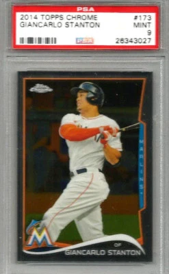 2014 Topps Chrome Giancarlo Stanton PSA 9 - Image 1 of 2