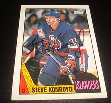 Steve Konroyd Islanders 1987 Topps #153 Signed JSA Certified NHL Autograph 