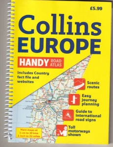 COLLINS EUROPE HANDY ROAD ATLAS (2012 SPIRAL BOUND){Z1} - Picture 1 of 2