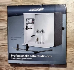 Fotobox: Professionelle Foto-Studio-Box, 2 Fotolampen & Stativ, 22 W, 1.710 lm - Bild 1 von 5