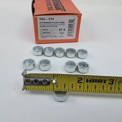 Set 10 Steel Cup Expansion Plug 1/2 In Height 0.380 Fits Ford Bronco F-150 F-250 - Image 1 of 4