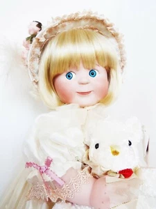 ANTIKE REPRODUKTION J D KESTNER GOOGLY 24 IN VOLLPORZELLAN KAIS GLASAUGEN NEU - Bild 1 von 12