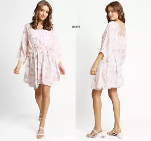 ComfyLuxe Mini-Cover-Up-Kleid mit Bandmuster und Häkeldetails - Bild 1 von 4