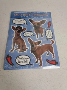  1990's Taco Bell Chihuahua Dog Refrigerator Magnets NOS - Picture 1 of 7