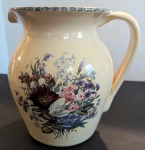 Marshall Pottery Pitcher Floral Casey - Picture 1 of 6