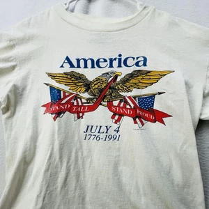 Banderas de águila del 4 de julio de 1991 de una sola puntada orgullosas de colección-L - Imagen 1 de 12