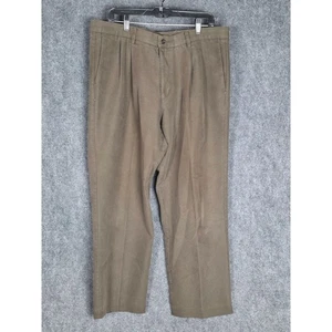 Dockers Mens Pleated Classic Fit Casual Pant Khaki Brown W38 L34 Workwear Office - Picture 1 of 10