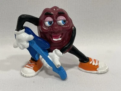 California Raisins Figurine Blue Guitar Musician Orange Shoes Vintage 1987 Toy - Image 1 of 4