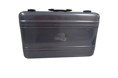 Zero Halliburton 铝制附件 13x20x5 商务案例 - 拉丝蓝色 * 罕见 — 第 1/4 张图片