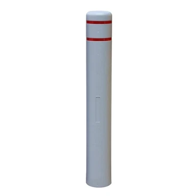 GREY Heavy Duty Bollard Cover 4-7" DIA 46/52" Weather Resistant Anti-Collision - Image 1 of 4