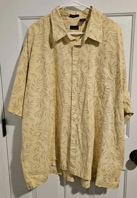 Camisa Aloha Van Heusen Para Hombre Abotonada Lino Hawaiano Grande y Alta 3XL USADA EN EXCELENTE ESTADO  Foto 1 de 4