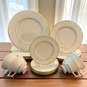 Lenox China Citation Gold Temple Collection 5 piezas ajuste de lugar X 4 total 20 piezas - Imagen 1 de 6