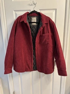 Red Corduroy Quilted Jacket From Stitches and Rivets - Picture 1 of 5