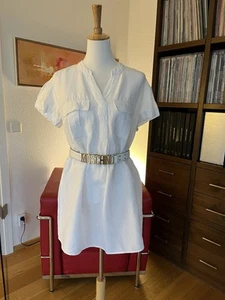 H & M Leinenkleid, Weiß, Mini, Größe S, Strandkleid, Sommerkleid - Bild 1 von 10