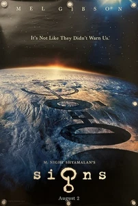 SIGNS Original One Sheet Movie Poster - 2002 - MEL GIBSON - Picture 1 of 5