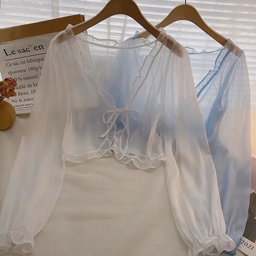 VETEMENTS Cappotto leggero protezione solare chiffon primavera moda vestibilità comoda