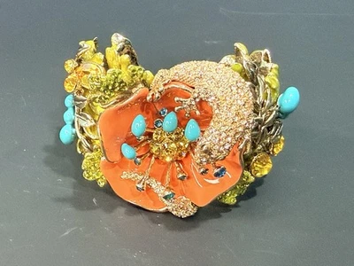 BRAZALETE BRAZALETE ORO ALTA COSTURA ROBERTO CAVALLI ESMALTE CRISTAL LAGARTO Foto 1 de 4