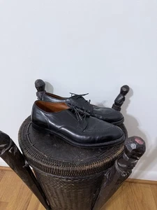 Alden Moc Toe Blucher Mens Size 11 B Black Leather Lace Up Dress Shoes 471 - Picture 1 of 5