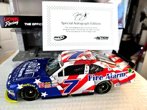 2015 Regan Smith #7 Fire Alarm Services Salutes Autographed 1/24 Nascar - Picture 1 of 11