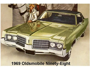 1969 Oldsmobile 98 Auto Refrigerator / Tool Box Magnet - Picture 1 of 1
