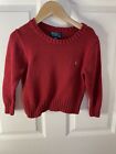 Vintage Polo Ralph Lauren Sweater Toddler 2 2T T Red Pony Cotton Casual Baby