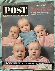 1964 Saturday Evening Post May 2-Cincinnati Reds;Quints; PTA: Pay TV; Pat Weaver - Picture 1 of 4