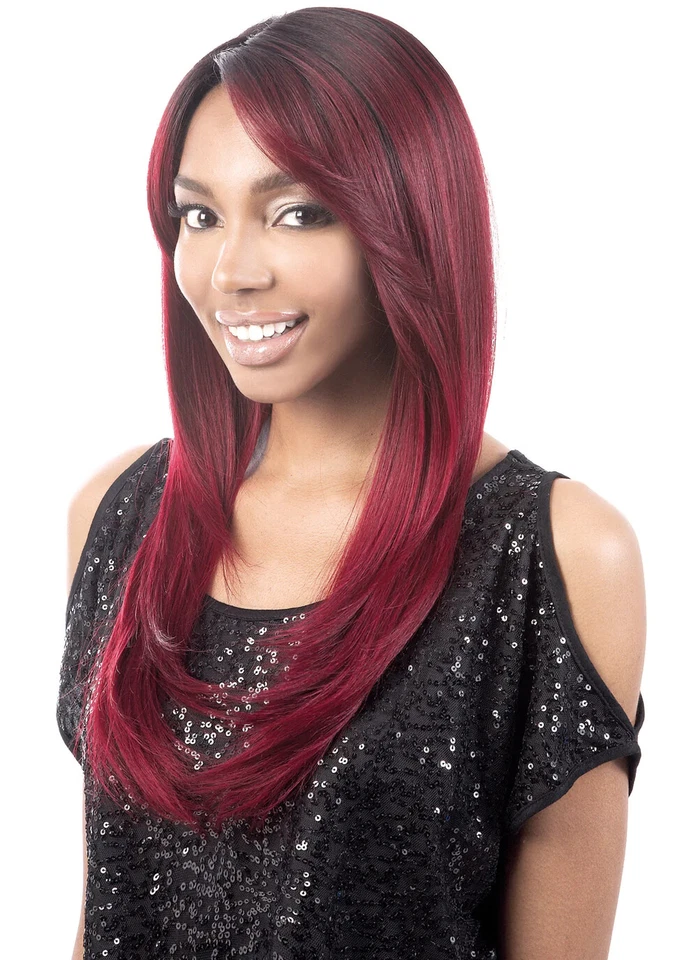 Синтетический теплостойкий парик STELLA от Motown Tress — ДЛИННАЯ БОКОВАЯ ПОЛОСА 24 дюйма - Изображение 1 из 4