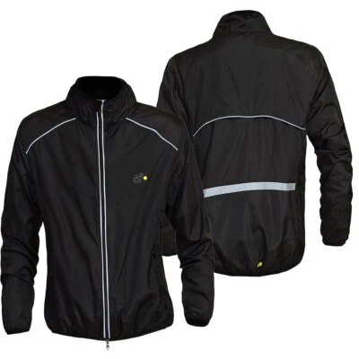 Cycling Jacket Breathable Windbreaker Bicycle Thin Waterproof Sweatshirt Black - Image 1 of 4