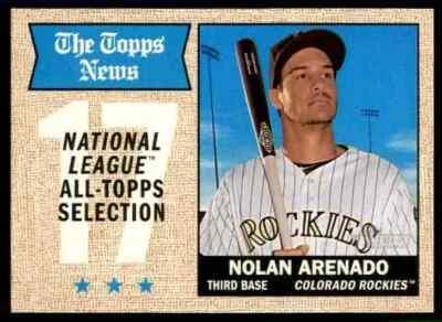 2017 Topps Heritage Nolan Arenado TNAS #373 Colorado Rockies - Image 1 of 2