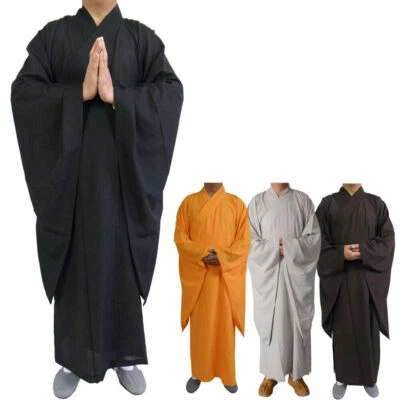 Vestido Monje Budista Templo Shaolin Bata Haiqing Artes Marciales Meditación Kung fu  Foto 1 de 4