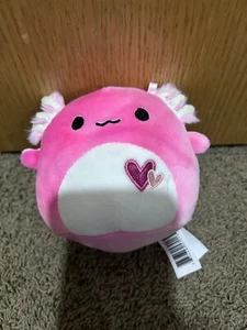 Squishmallows Aleka the Axolotl Valentinstag 5 Zoll Plüschtier rosa EUC - Bild 1 von 3