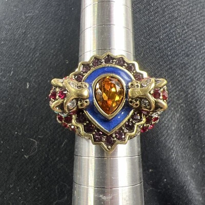 Anillo Heidi Daus Multicolor Cristal y Esmalte Cóctel Talla 6 Foto 1 de 4