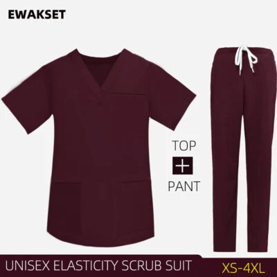 Woman man Operating room Uniforms Medical Scrub Set Nurse Beauty Salon Workwears - Image 1 of 4