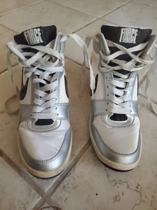 Nike Force Sky Hi White Silver Women’s Size 11 Sneakers 629746-100 - Picture 1 of 8