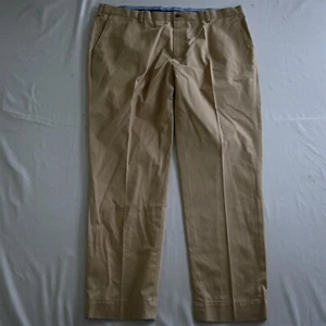 Brooks Brothers 40x30 Khaki Slim Lightweight Flat Front Mens Chino Pants - Picture 1 of 9
