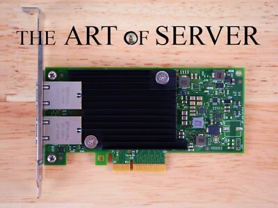 [HPE 562T] Intel X550-T2 10Gb 10GBaseT RJ-45 PCIe 3.0 x4 NIC Full Profile - Image 1 of 4