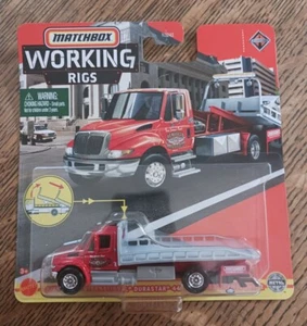 2021 Matchbox Working Rigs International Durastar 4400 Flatbed Transporter #6 - Picture 1 of 2